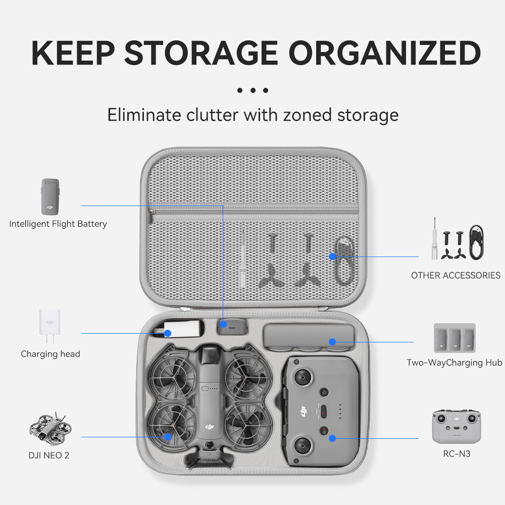 XFJI السفر المنظم حقيبة ل DJI  - مراجعة Drone Hard Shell Case وسعره